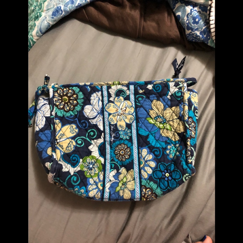 🍍VeraBradley Large Cosmetic bag Mod Floral Blue🍍